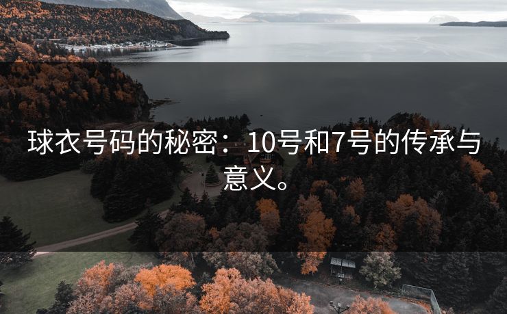 球衣号码的秘密:10号和7号的传承与意义。 球衣号码的秘密:10号和7号的传承与意义。