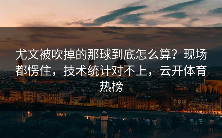尤文被吹掉的那球到底怎么算？现场都愣住，技术统计对不上，云开体育热榜